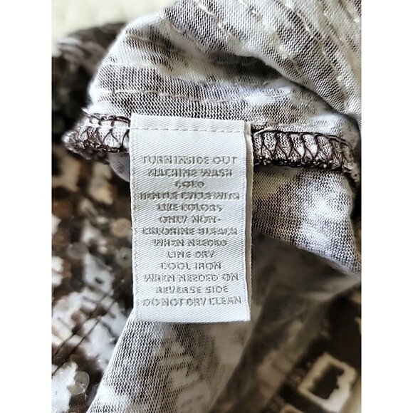 Charter Club Sequin Sleeveless Brown Blouse Womens Tank Pullover Petite Medium - Picture 6 of 6